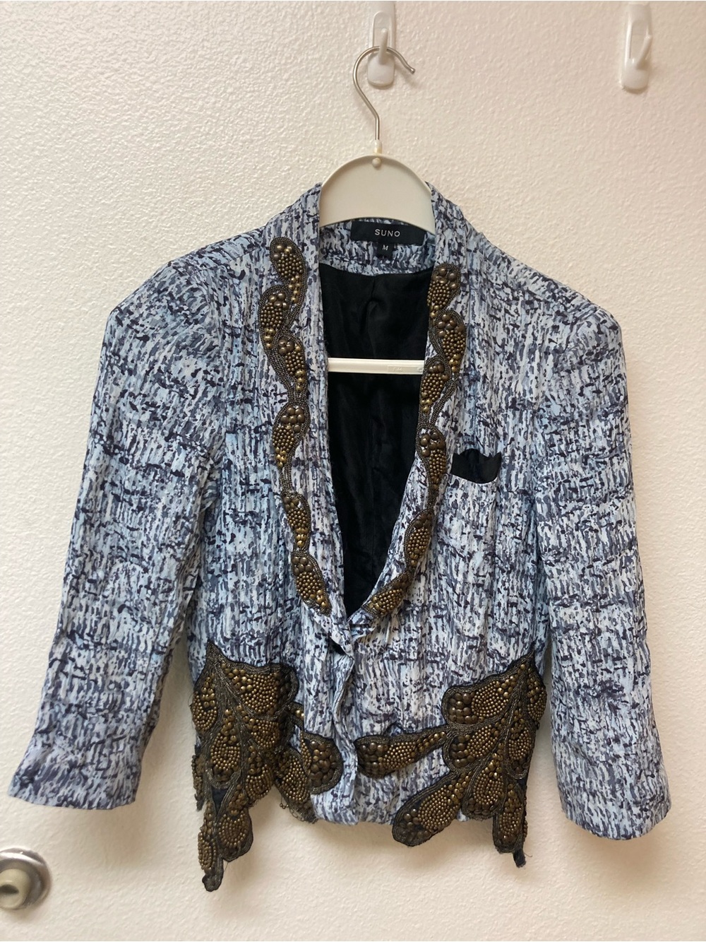 SUNO Ornately Beaded Suit Jacket (M)